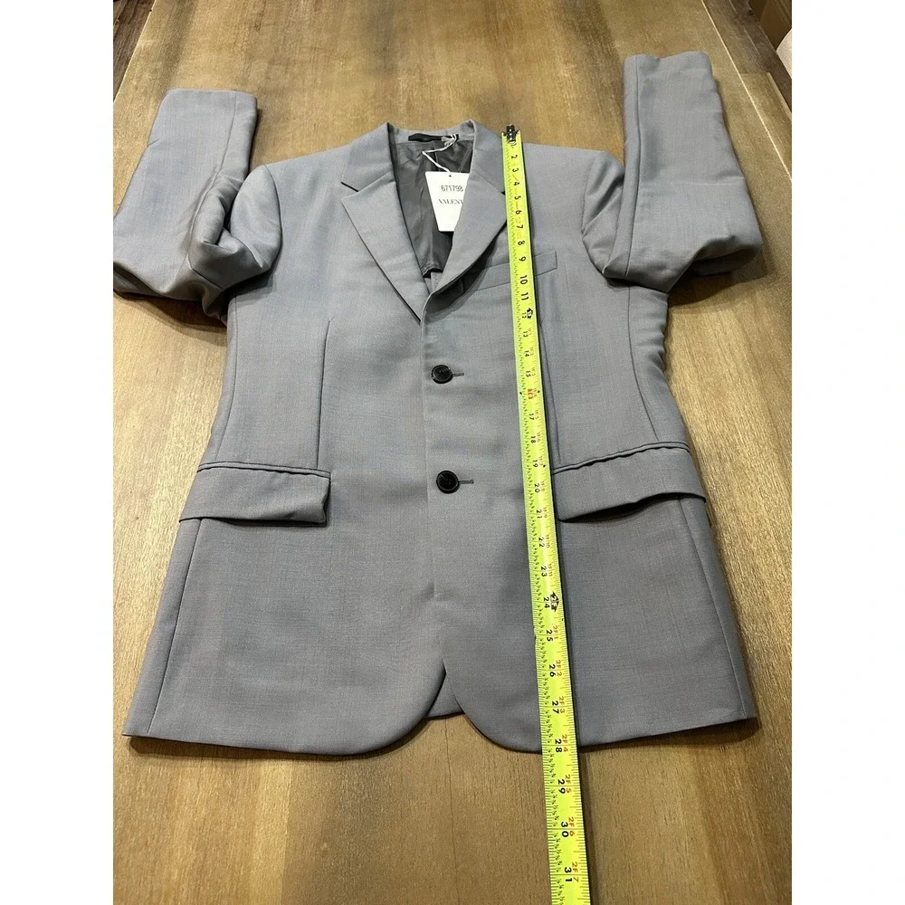 Valentino Men's Mohair Wool Sports Coat Blazer Gray Size 36 Single Breasted‎